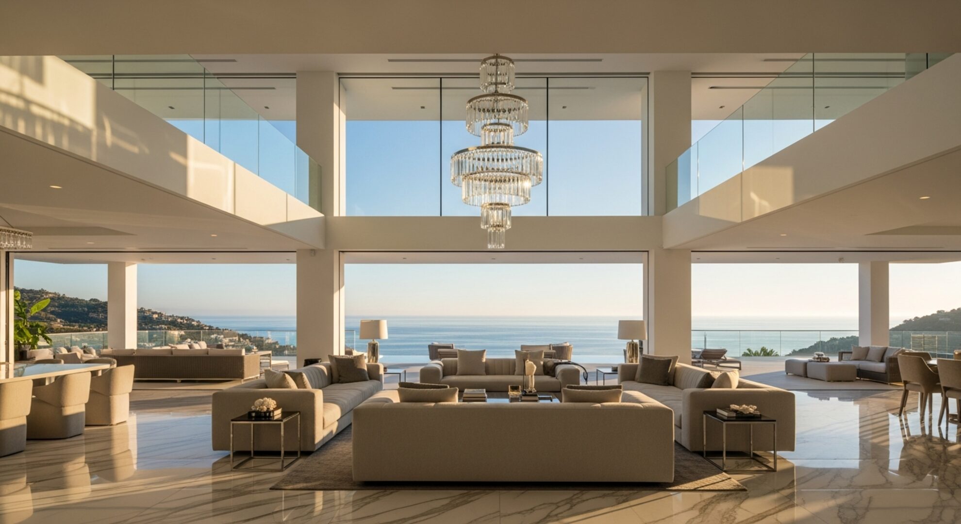 Living and entertaining spaces
