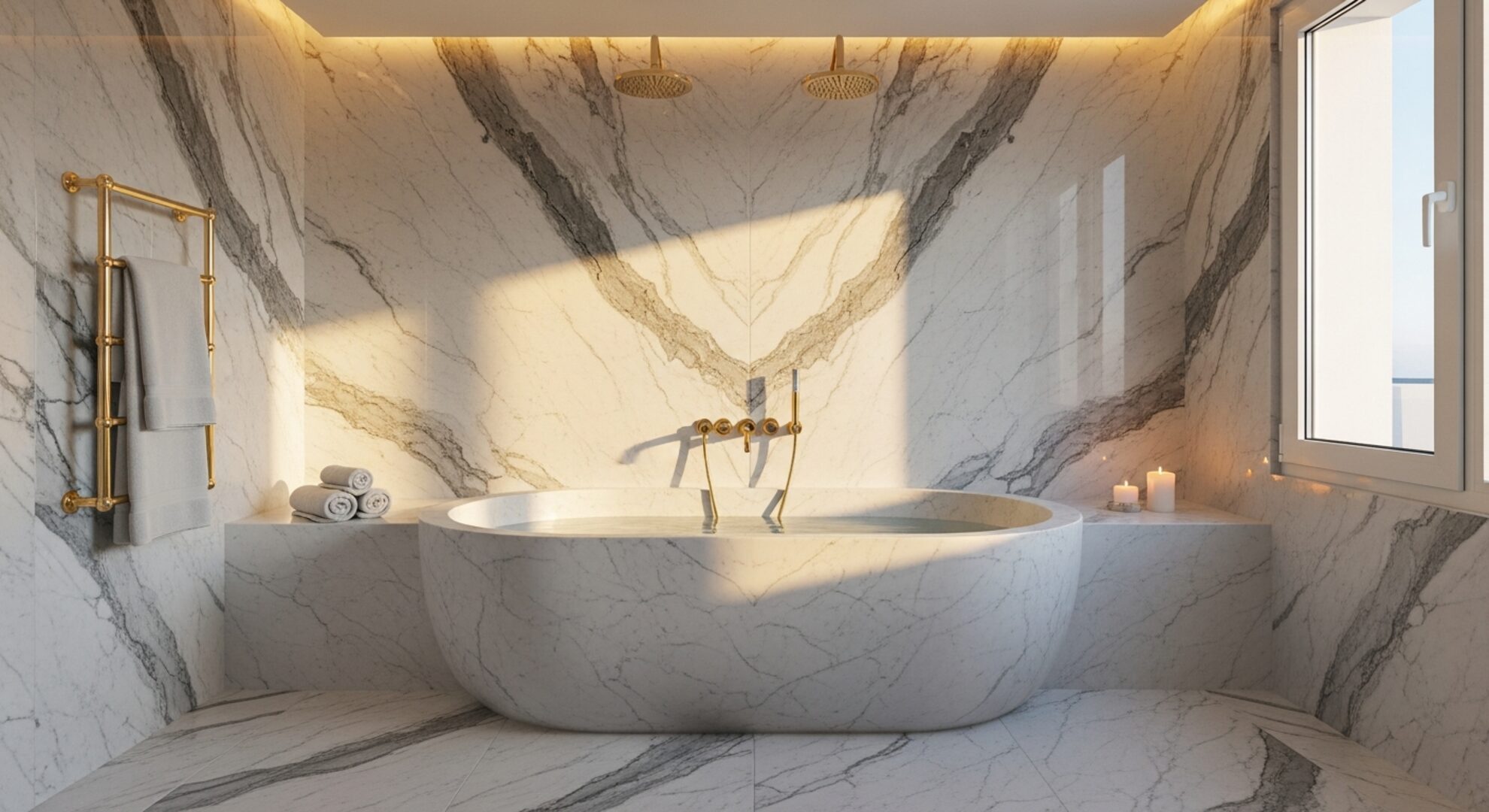 Bathrooms with natural stone
